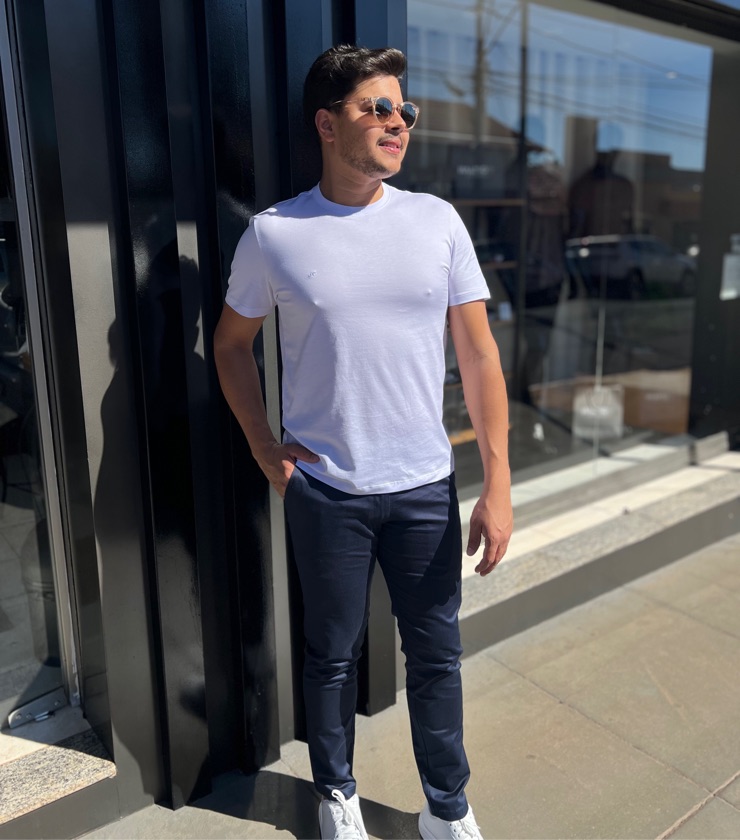 Calça Chino Sarja Salth Azul Marinho