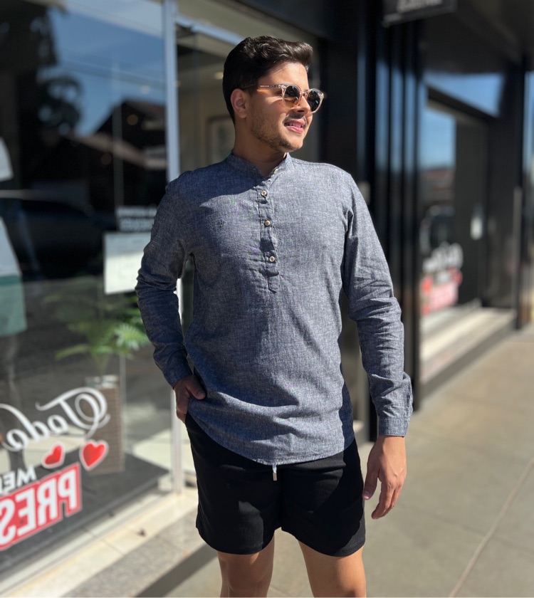 Bata em Linho Chumbo