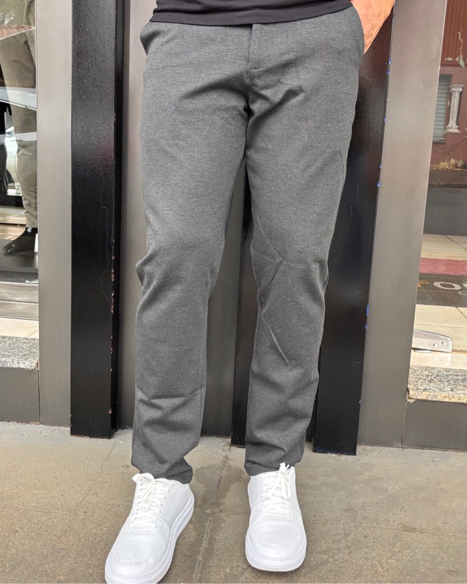 Calça Chino Slin Poliamida DTX Chumbo