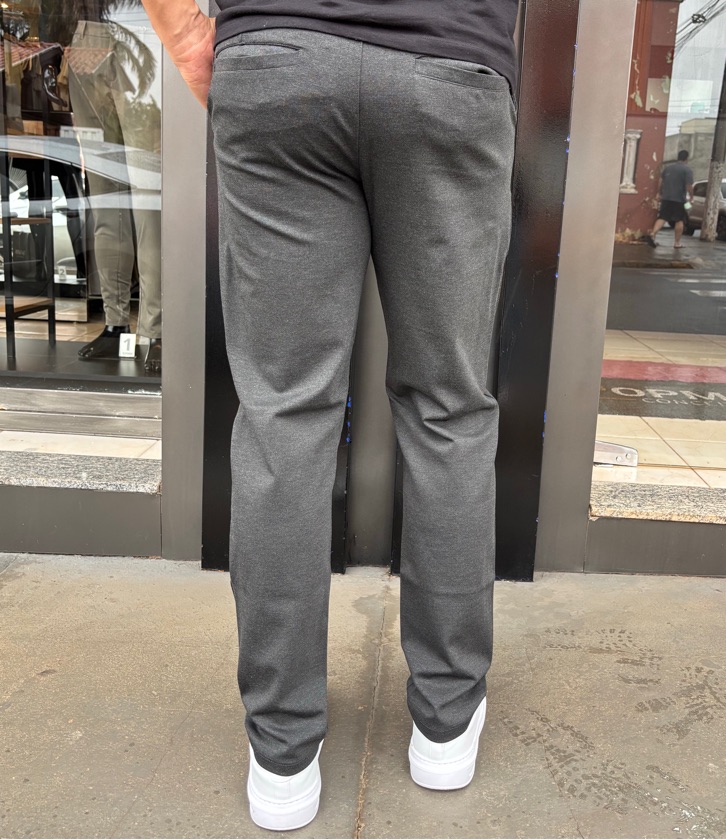 Calça Chino Slin Poliamida DTX Chumbo