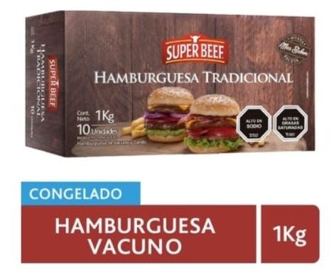 Estuche hamburguesa super beef 1 kg
