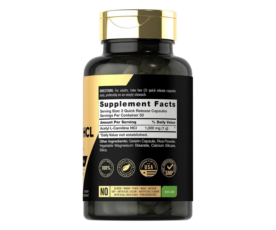 Acetil L-Carnitina - Carlyle - 1000mg 100 Cápsulas