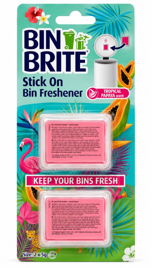 Bin Brite Ambientador caixotes do lixo Tropical Papaya 2 Un.