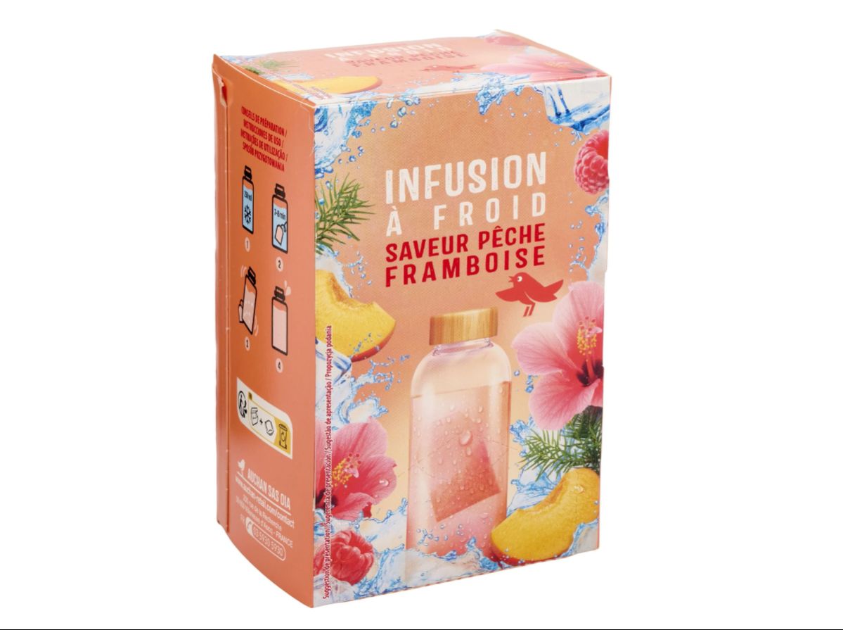 Auchan Infusão Frio Pêssego Framboesa 40g(20saq)