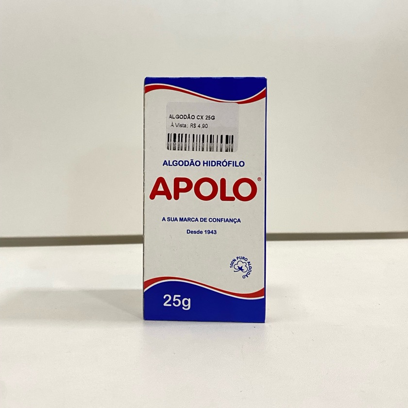 Algodão Hidrófilo Apolo 25gr