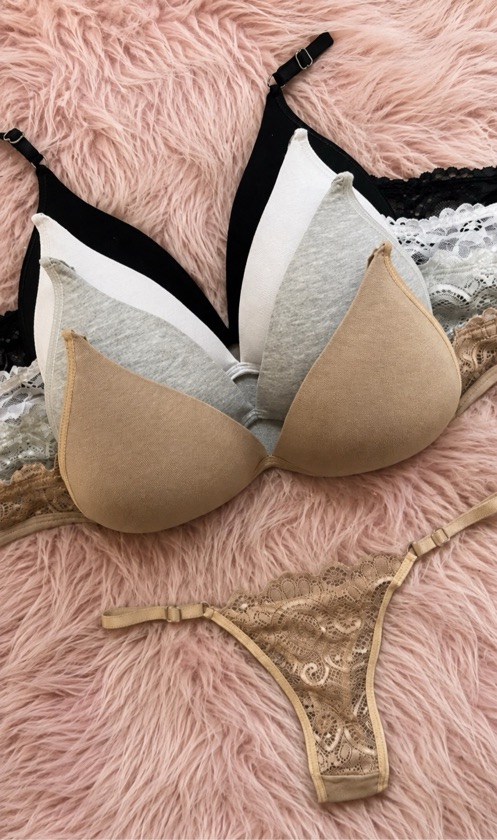 CONJUNTO | Jill | Triángulo soft algodón + less encaje