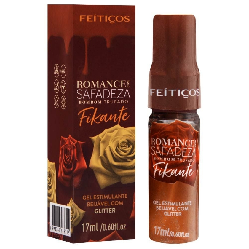 Romance Com Safadeza Gel Estimulante Beijável Glitter Bombom Trufado Ficante 17ml Feitiços