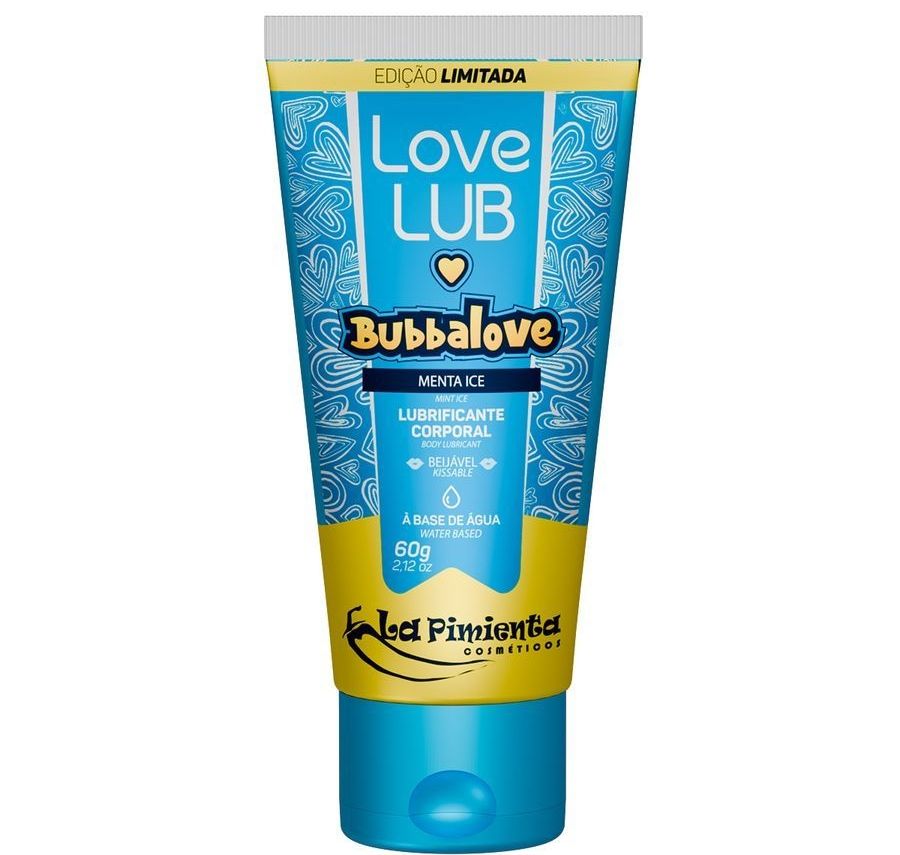 Lubrificante Íntimo Bubbalove Beijável - Sensação Ice -Sabor Menta - 60g