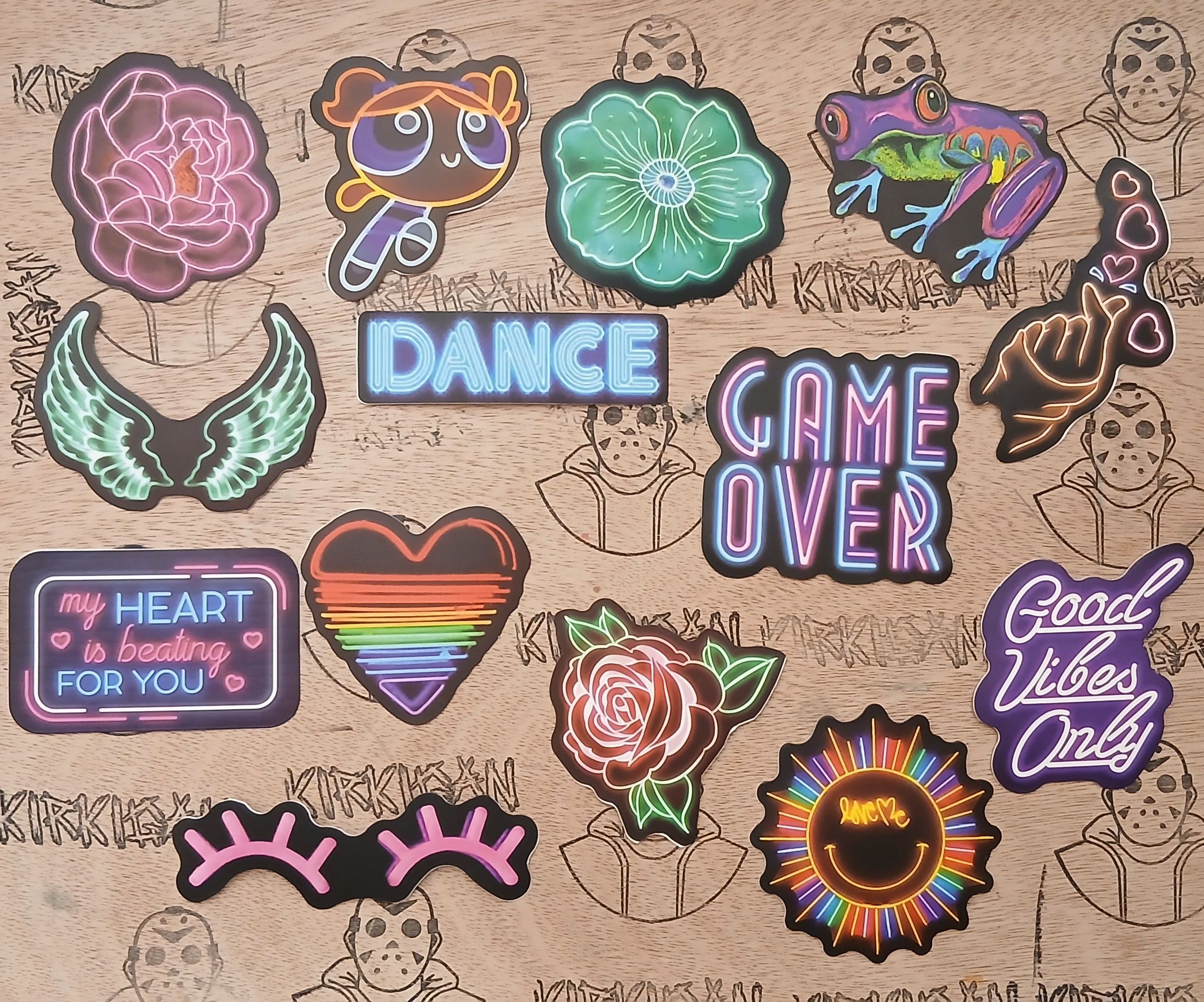 Stickers Neón (calidad mate)