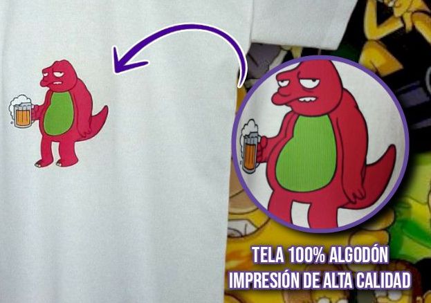 Polera de "barney" the simpsons