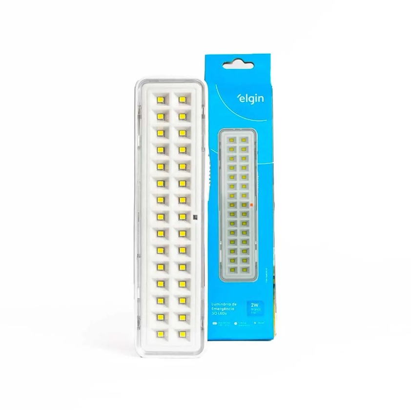 2W - LUMINÁRIA DE EMERGÊNCIA 30 LED - MARCA: ELGIN