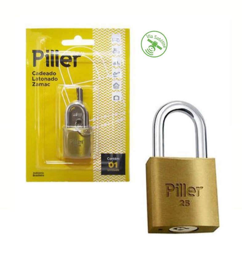 25mm CADEADO CARTELADO - MARCA: PILLER