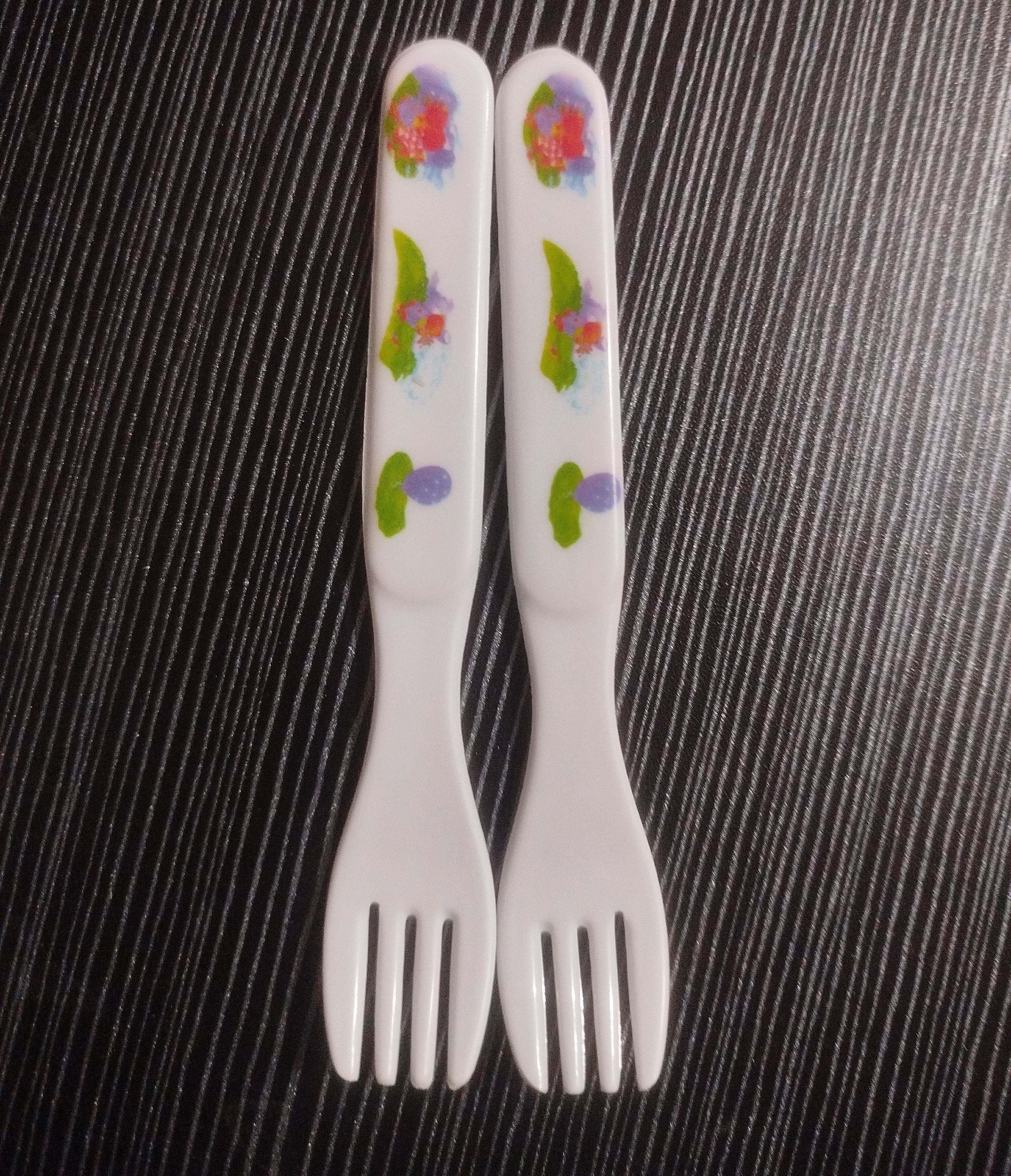Cuchara+ tenedor de melamine para niños