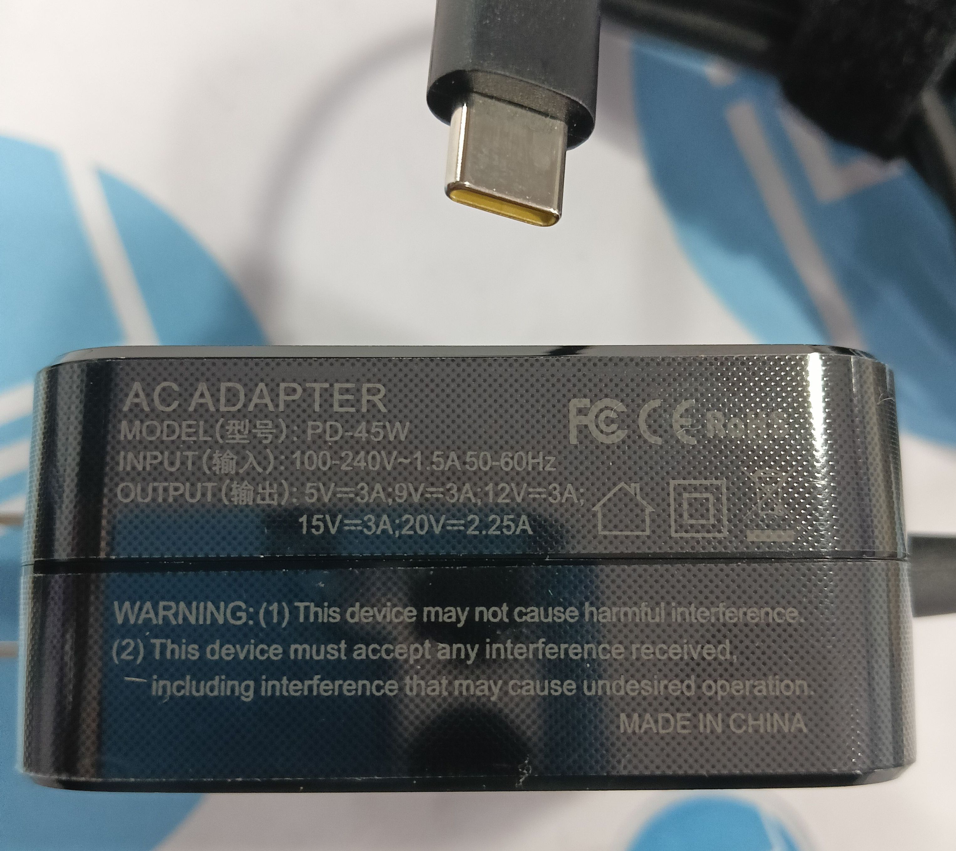Cargador Lap Multi USB-C 20V-2.25A varias marcas