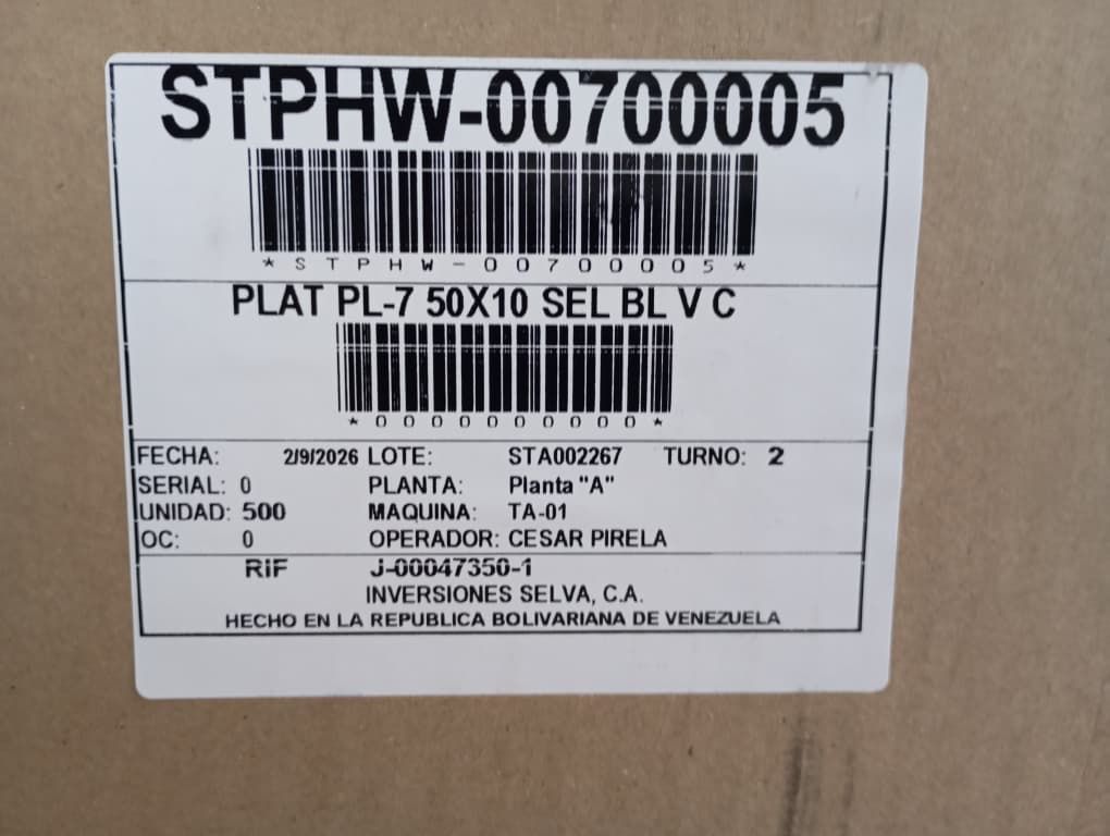 SELVA // Plato 7" (18cm) desechables Redondos REF 700005 codigodebarras 097537063325 (bulto de 50 empaques total 500 platos) precio por empaque de 10unid SELVA