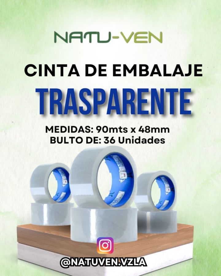 MR BOBINA // CINTA DE EMBALAJE 90mts x 48mm TRANSPARENTE REF 10506 codigodebarras 6970794010506 (caja de 36unid) precio por unidad
