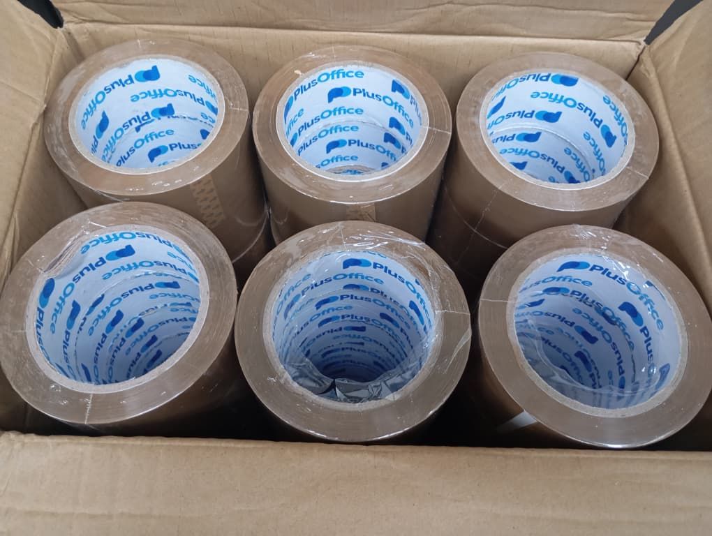 CINTA DE EMBALAJE 90mts x 48mm MARRON REF 725 (caja de 36 unid) precio por unidad PLUSOFFICE