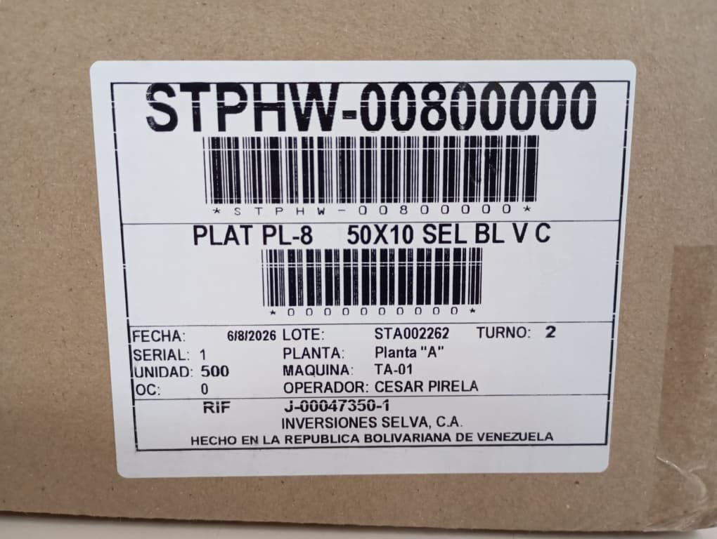 SELVA // Plato 8" (20cm) desechables Redondos REF 800000 codigodebarras 097537063332 (bulto de 50 empaques total 500 platos) precio por empaque de 10unid SELVA