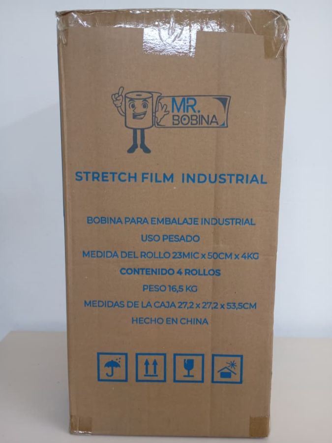 ENVOPLAST DE PALETIZAR TRANSPARENTE 4KG 50CM STRETCH FILM REF 302251 (bulto de 4 unidades) precio por unidad MR BOBINA