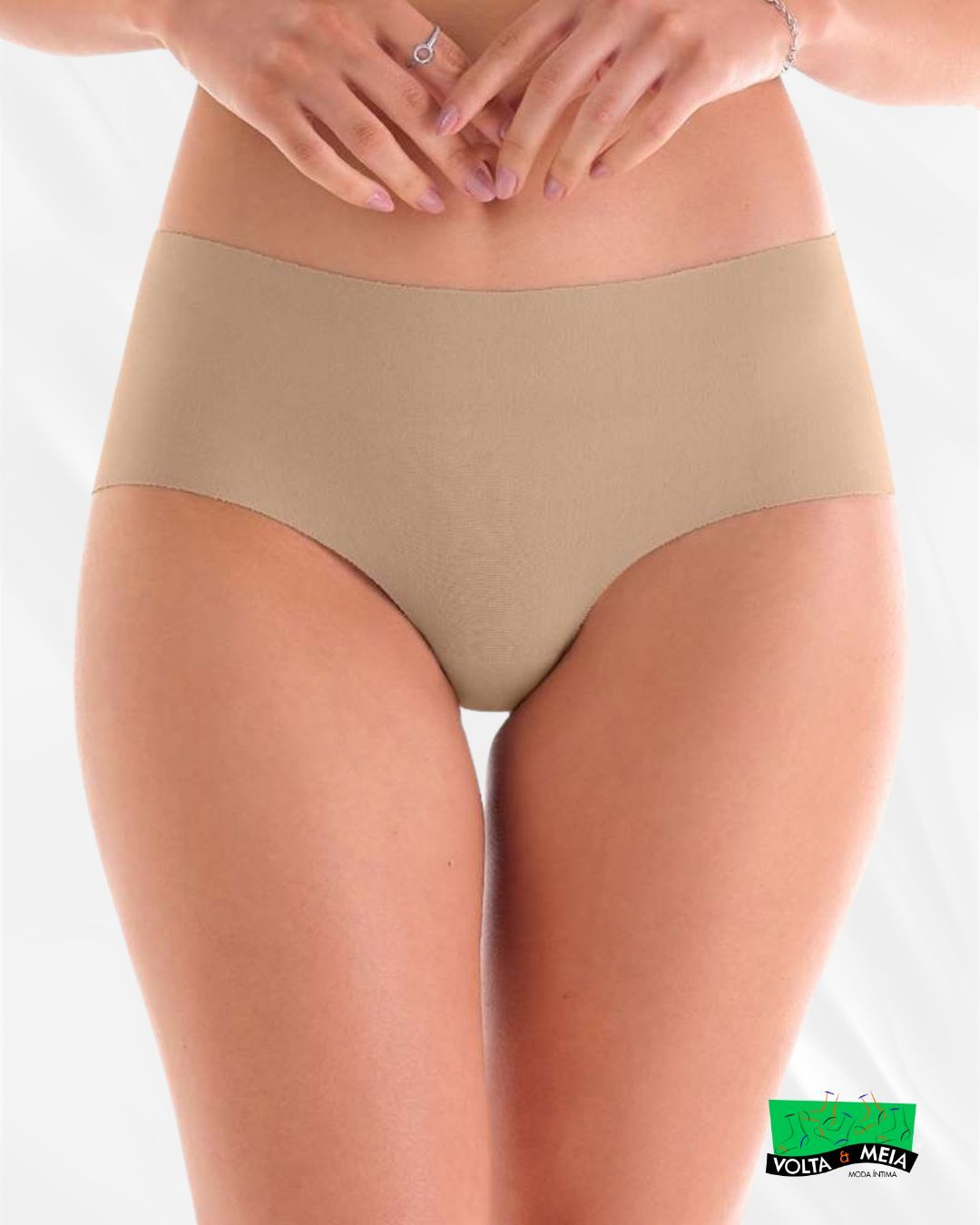 Boxer nude algodão bege