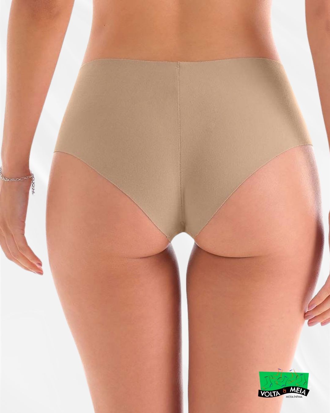 Boxer nude algodão bege