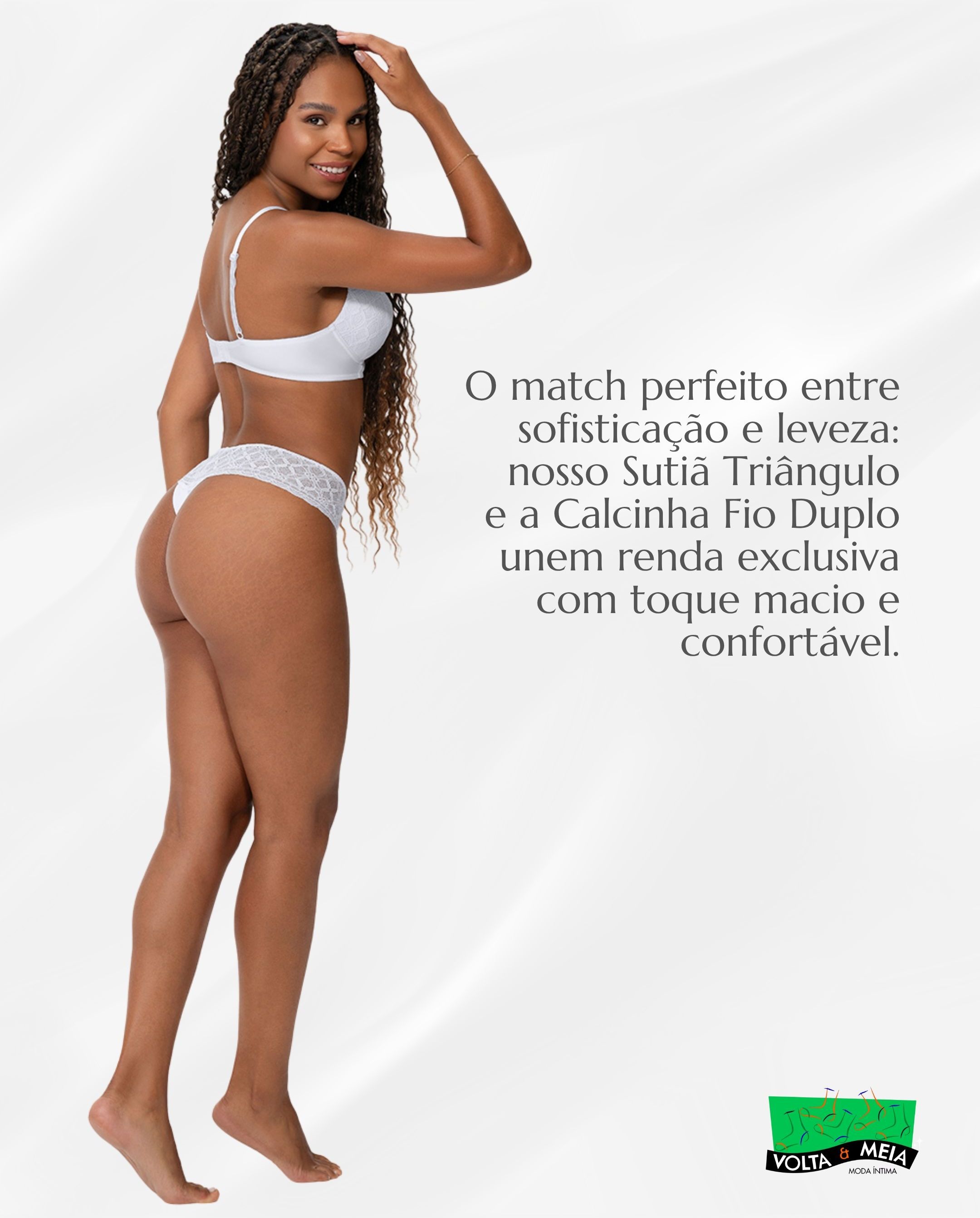 Sutiã bojo triângulo renda