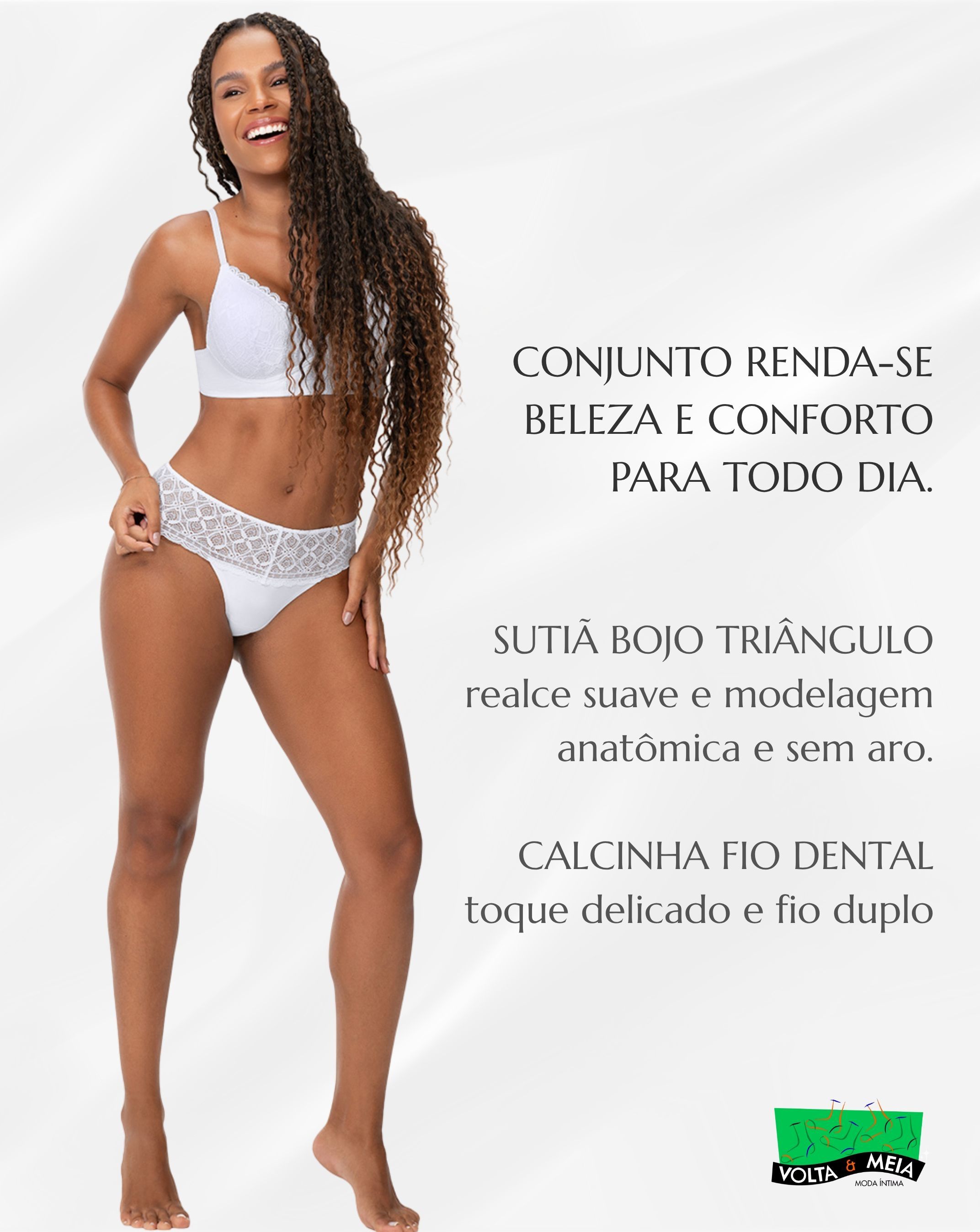 Sutiã bojo triângulo renda