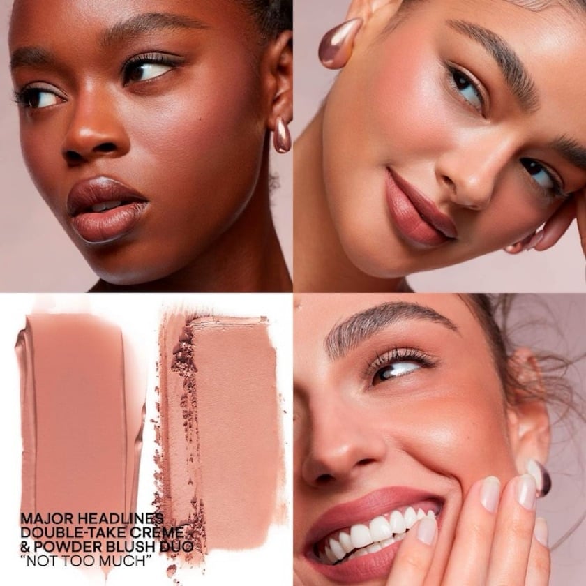 Patrick ta - Major Headlines Double-Take Crème & Powder Blush Duo Not too much (Soft Rosey) cc