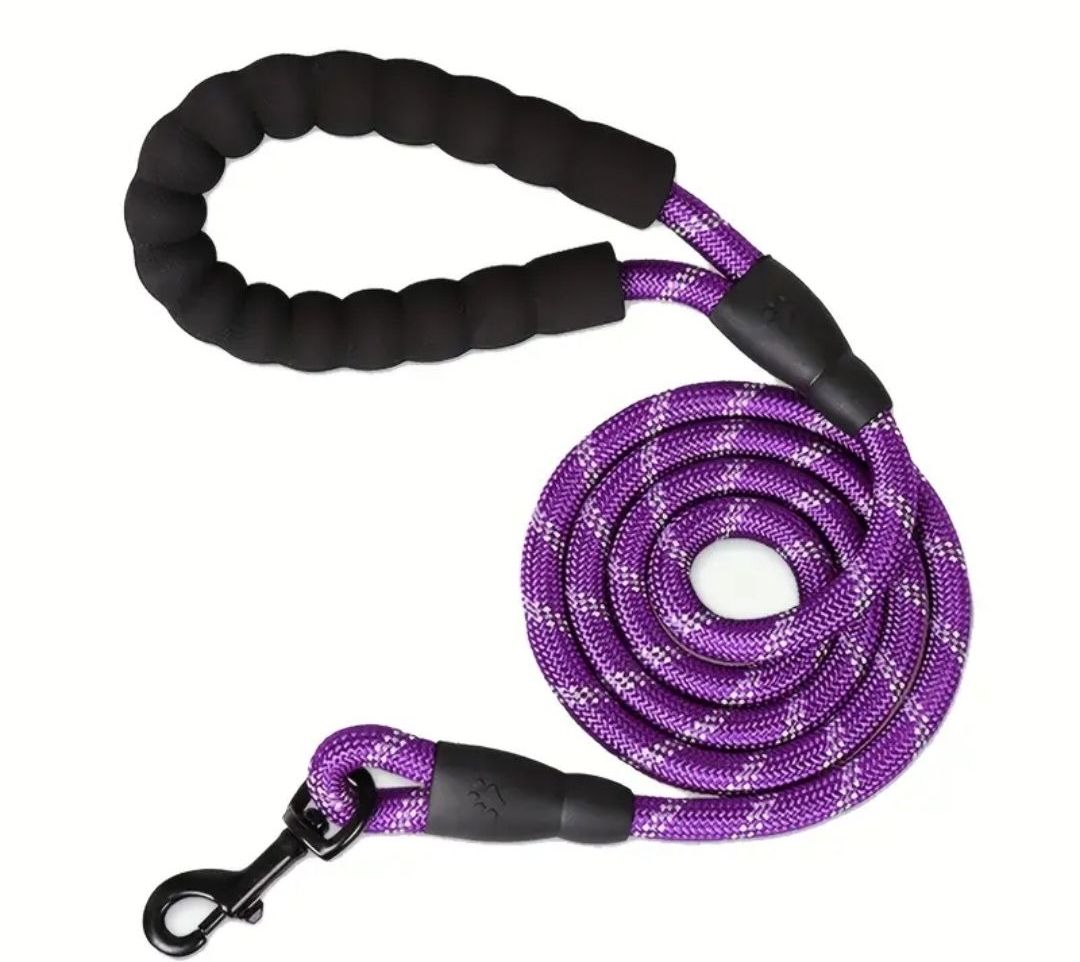 5 FT Strong Dog Leash with Comfortable Padded Handle