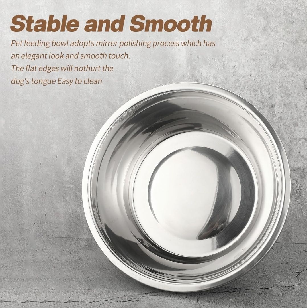 8 Cup Stainless Steel Metal Dog Bowls