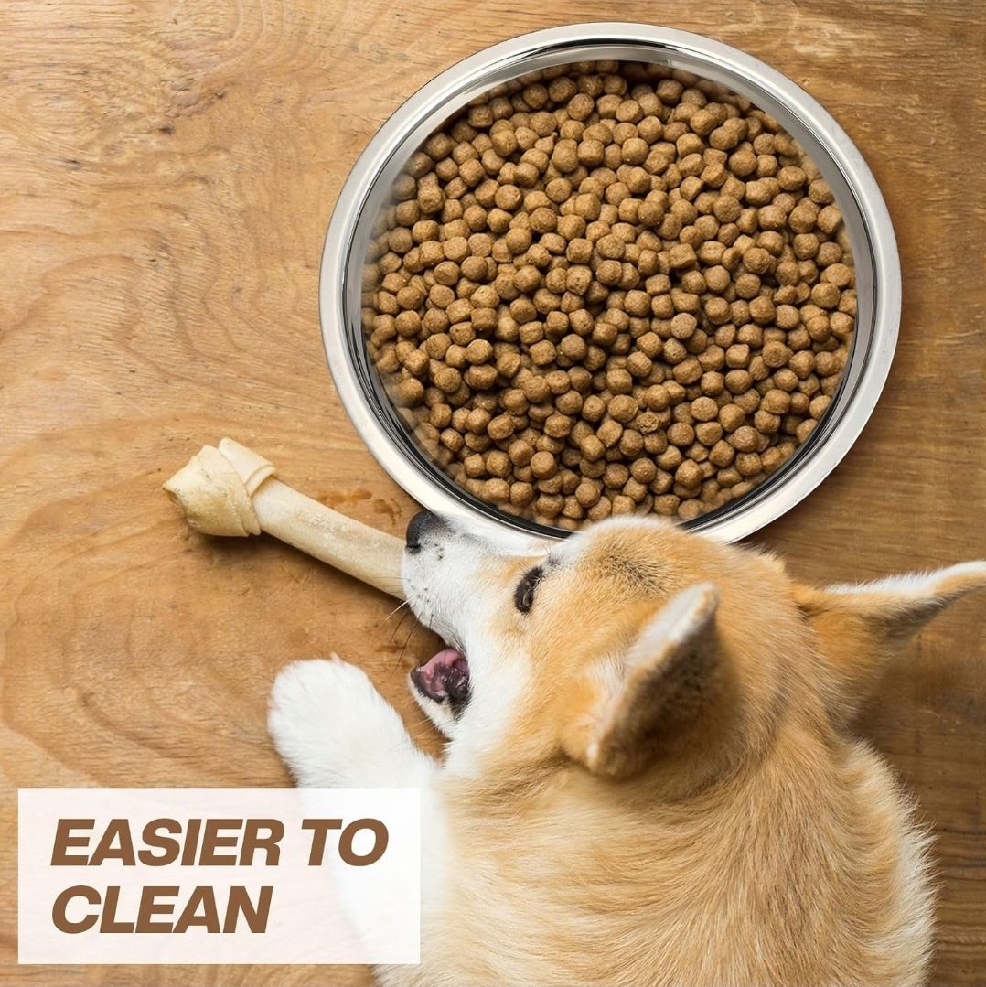 8 Cup Stainless Steel Metal Dog Bowls
