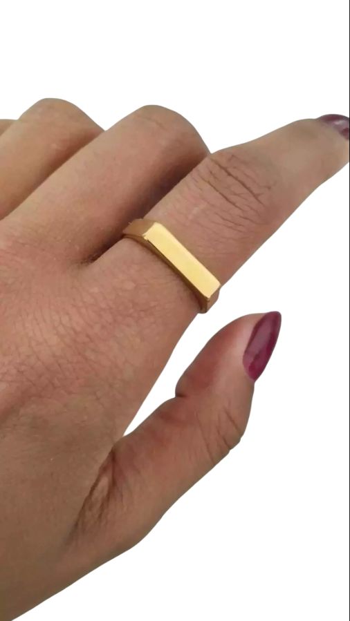 Aliança Geométrica Gold
