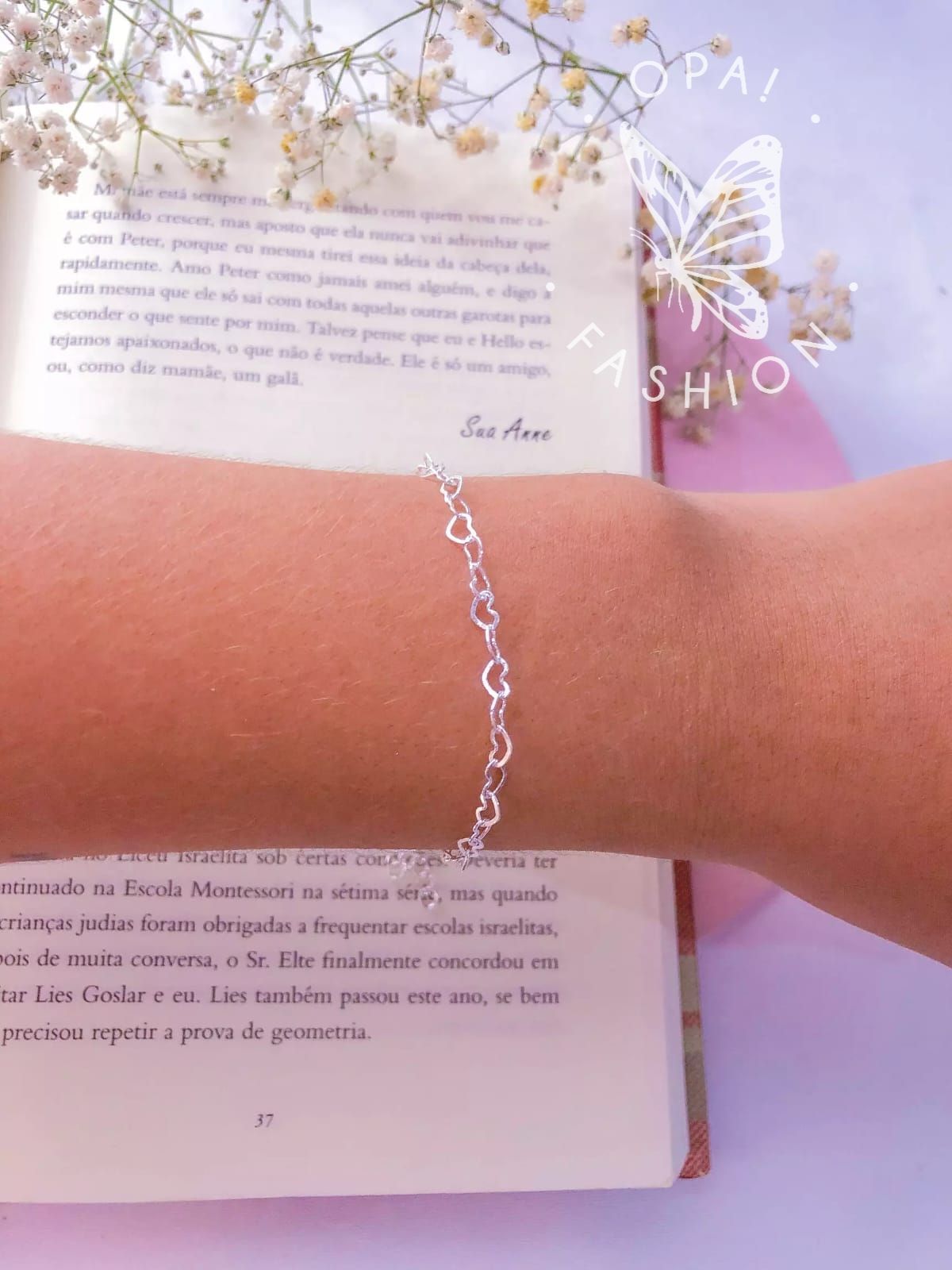 Pulseira Elos de coração