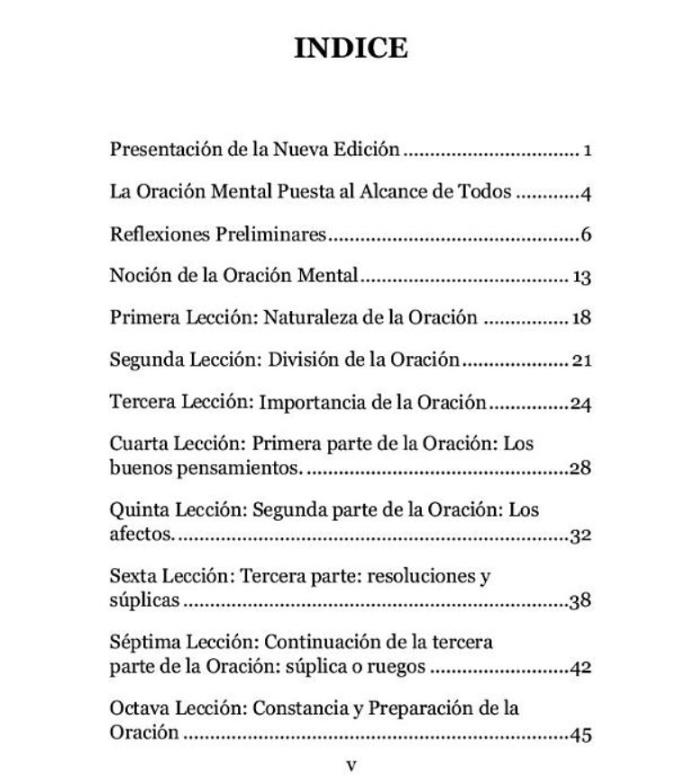 Catecismo de la Oración Mental