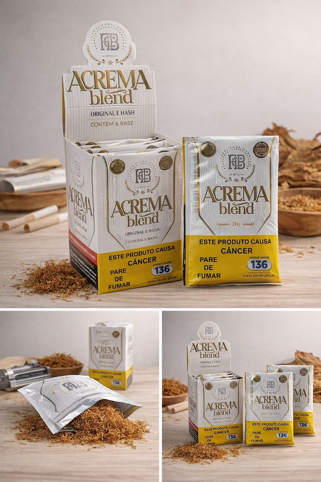 Tabaco Virgínia Extra Fino Acrema Blend - 20g