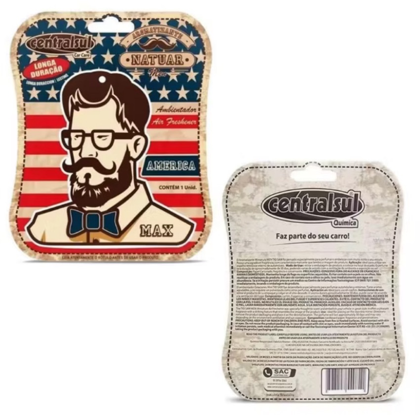 Aromatizante Miniatura Men America Central Sul
