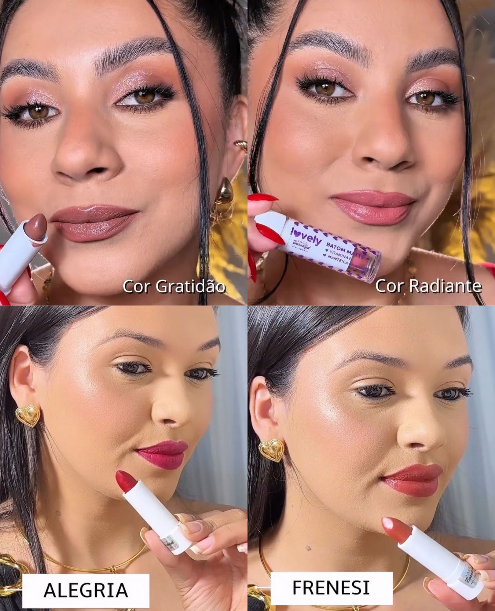 Batom Bastão Linha Lovely - Face Beautiful