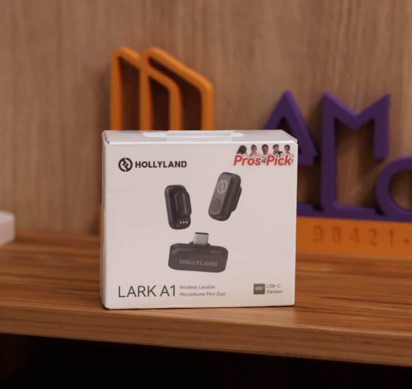 Microfone sem fio Hollyland Lark A1 Combo USB-C cor preto