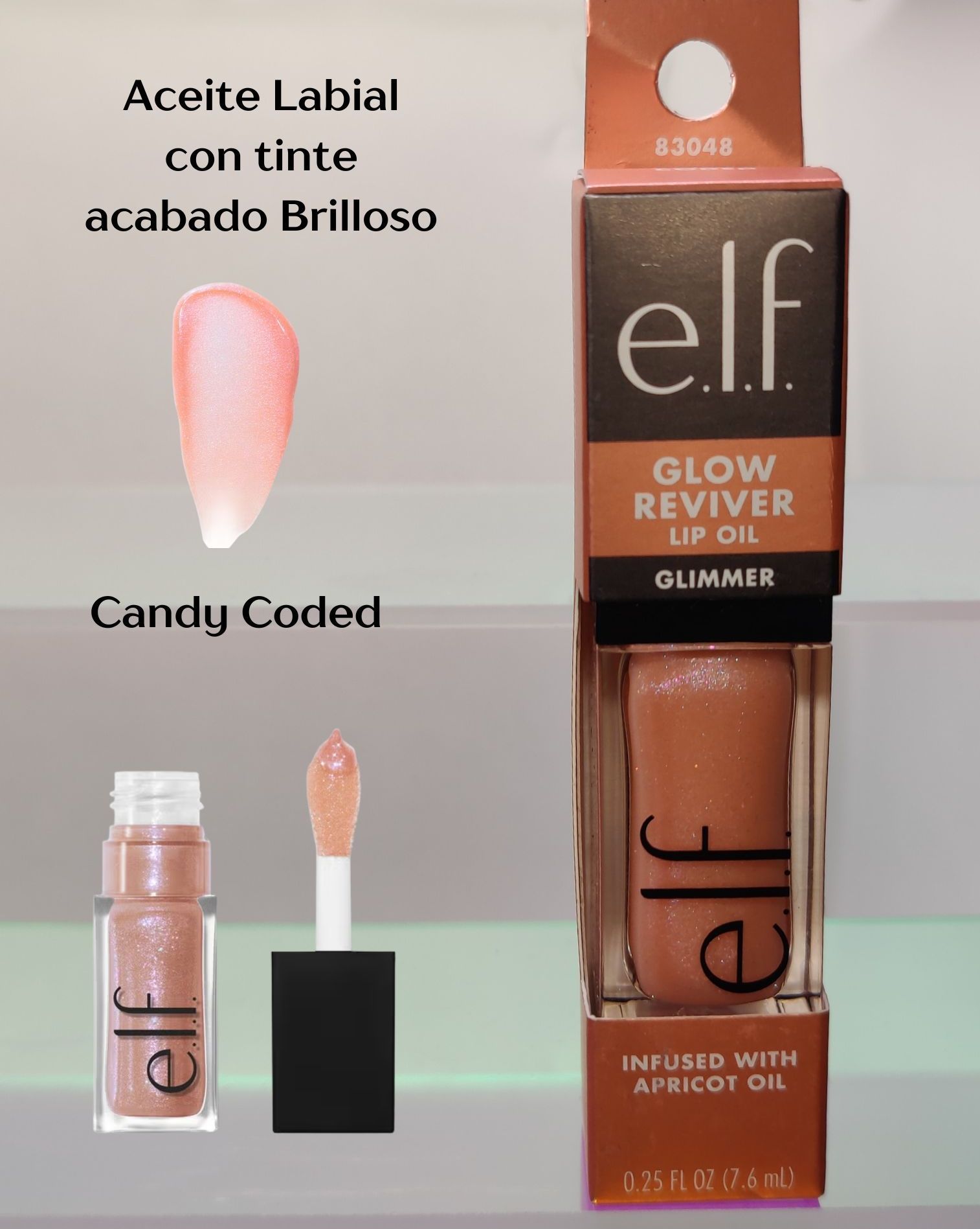 elf Glow Reviver Lip Oil Tono Candy Coded