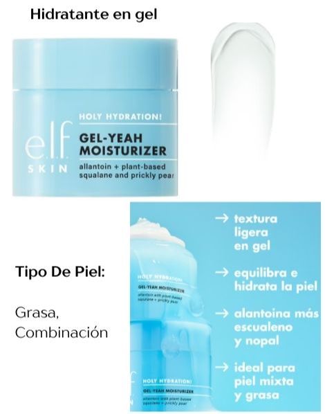 elf Gel Humectante con alantoina escualeno y nopal