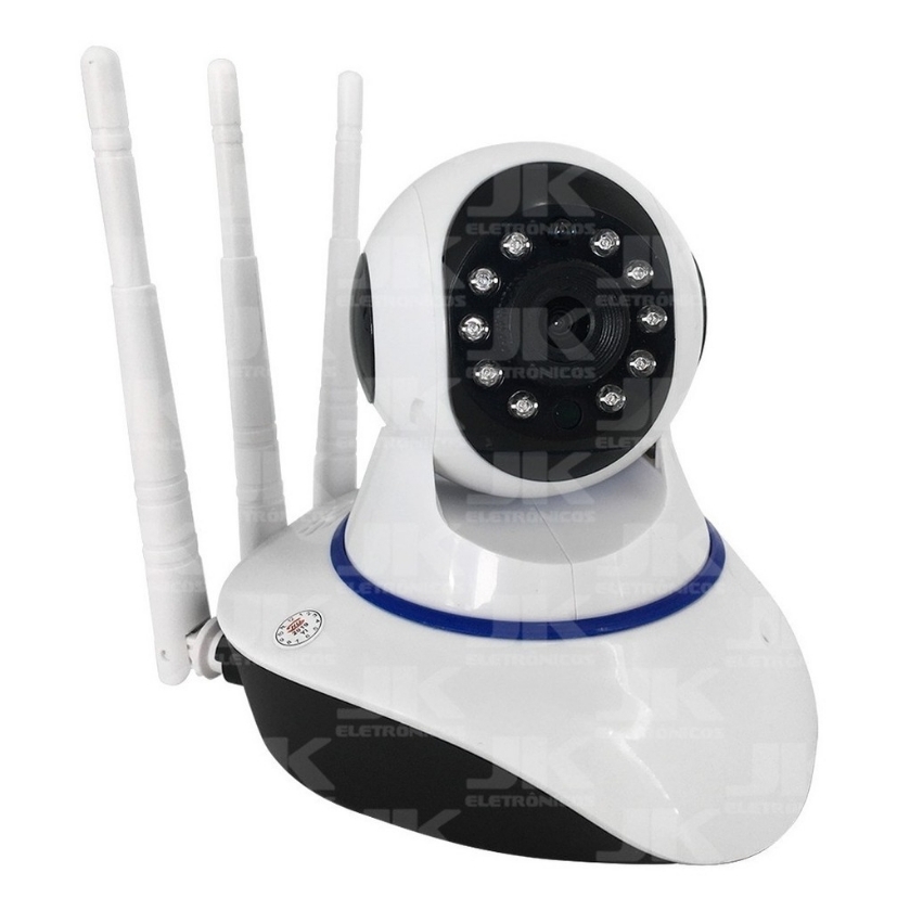 Baba Eletronica Camera Ip Wifi Visao Noturna Sem fio 3 Antenas
