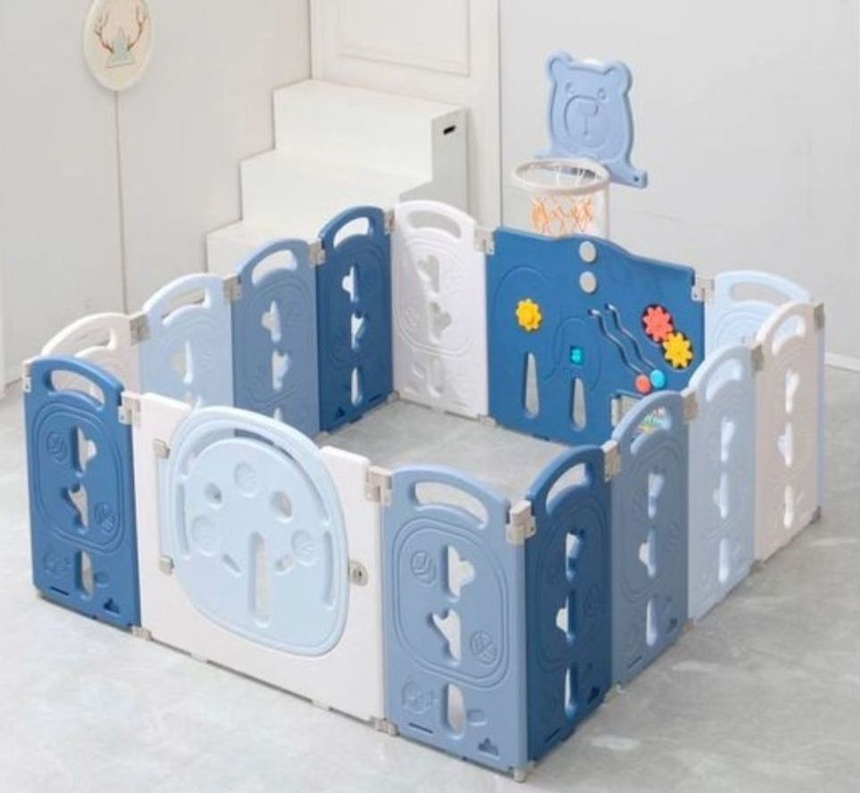 Corral Multifuncional 4 en 1 Azul 14 piezas
