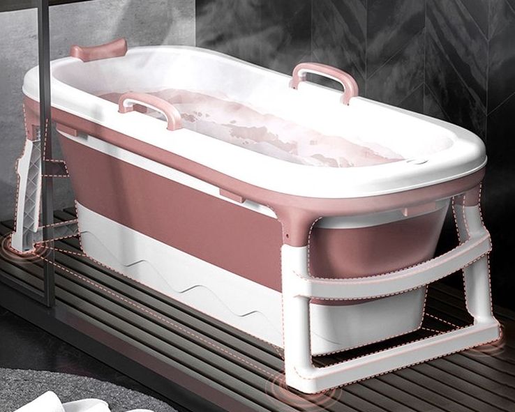 Bañera Portátil con Masajeador y Tapa termica