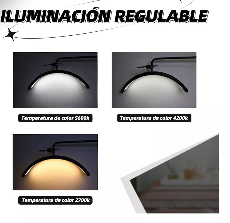 Lámpara De Pedestal LED En Forma De Media Luna