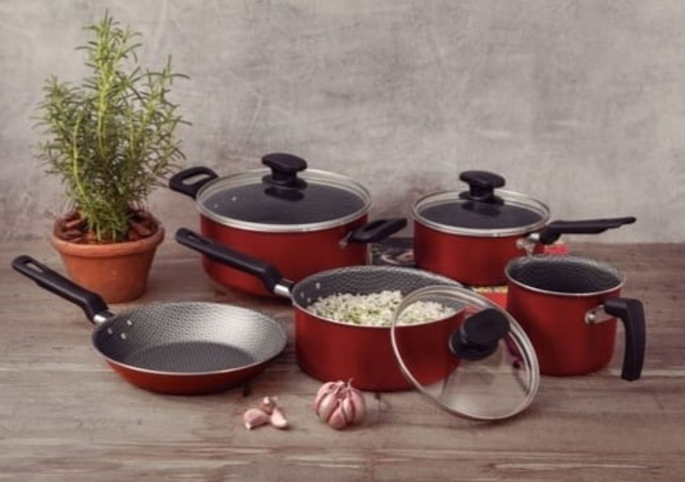 Batería TFal Roja de 8 piezas