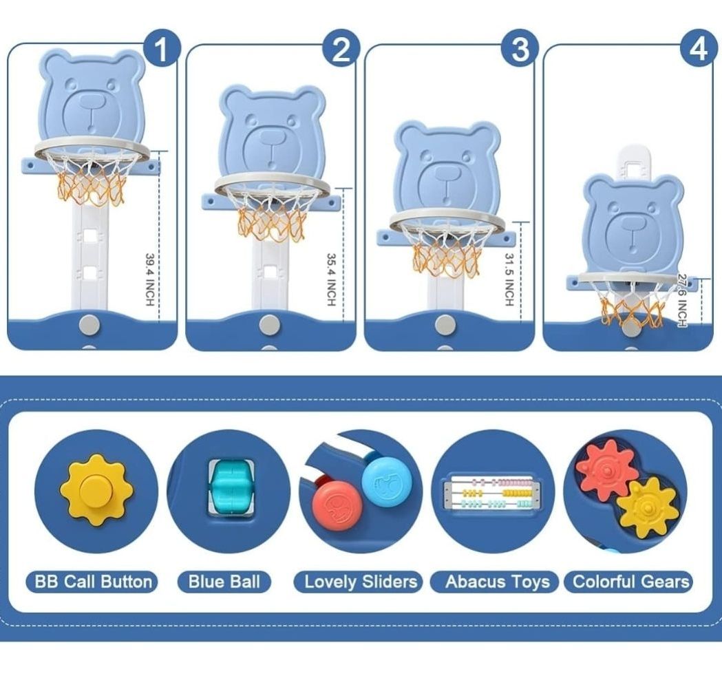 Corral Multifuncional 4 en 1 Azul 14 piezas