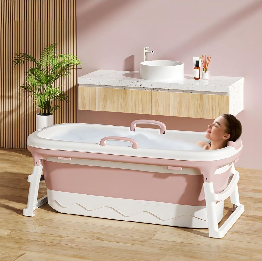 Bañera Portátil con Masajeador y Tapa termica