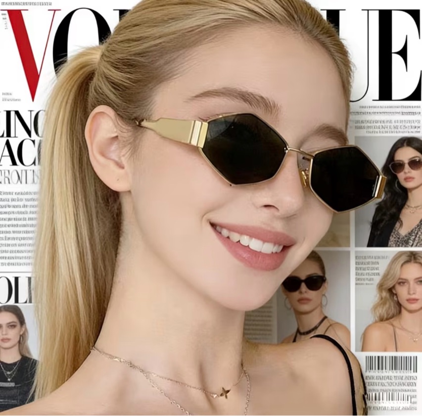 Lentes hexagonal negro
