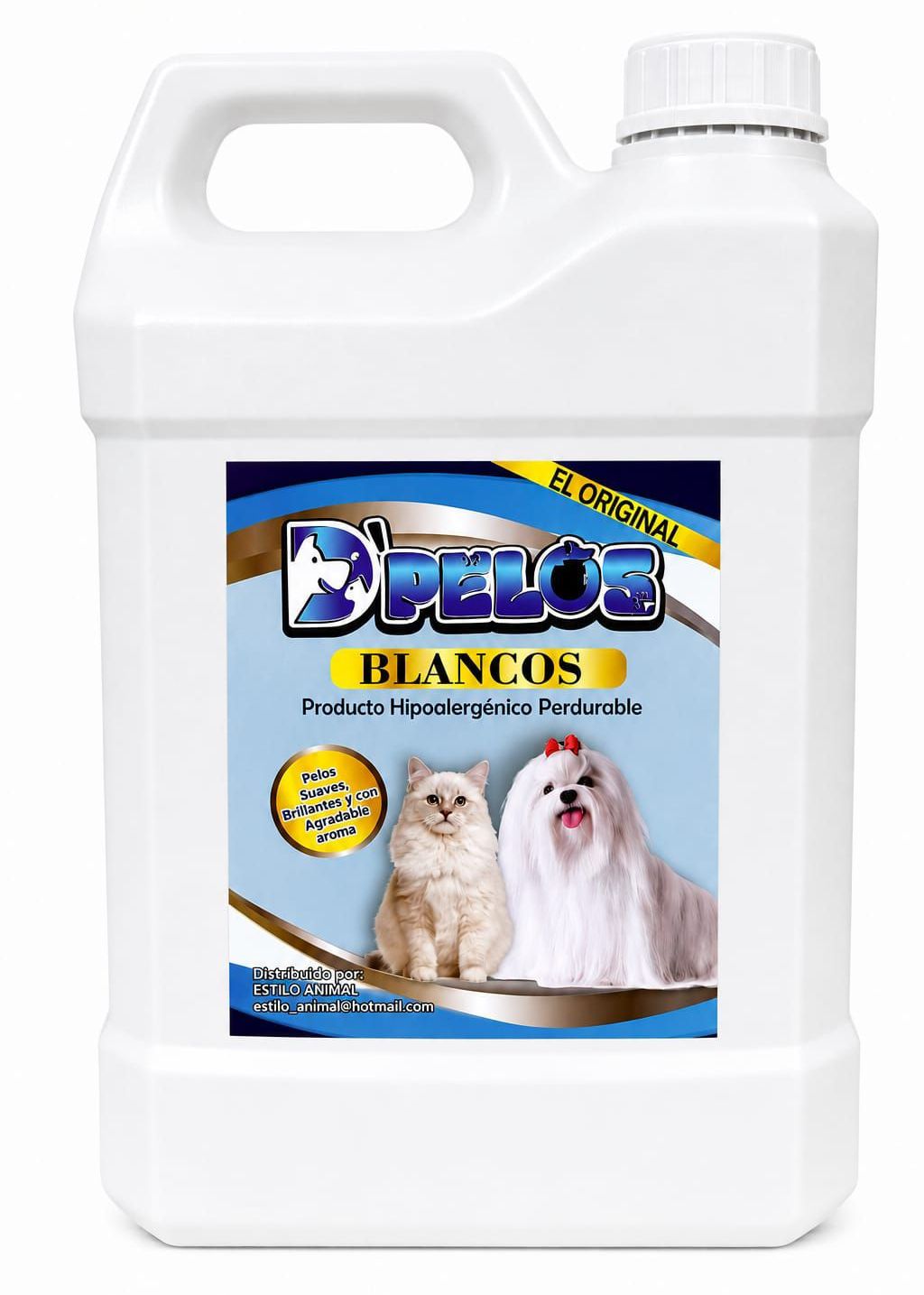 Shampoo pelos blancos 2.5 galones D'Pelos