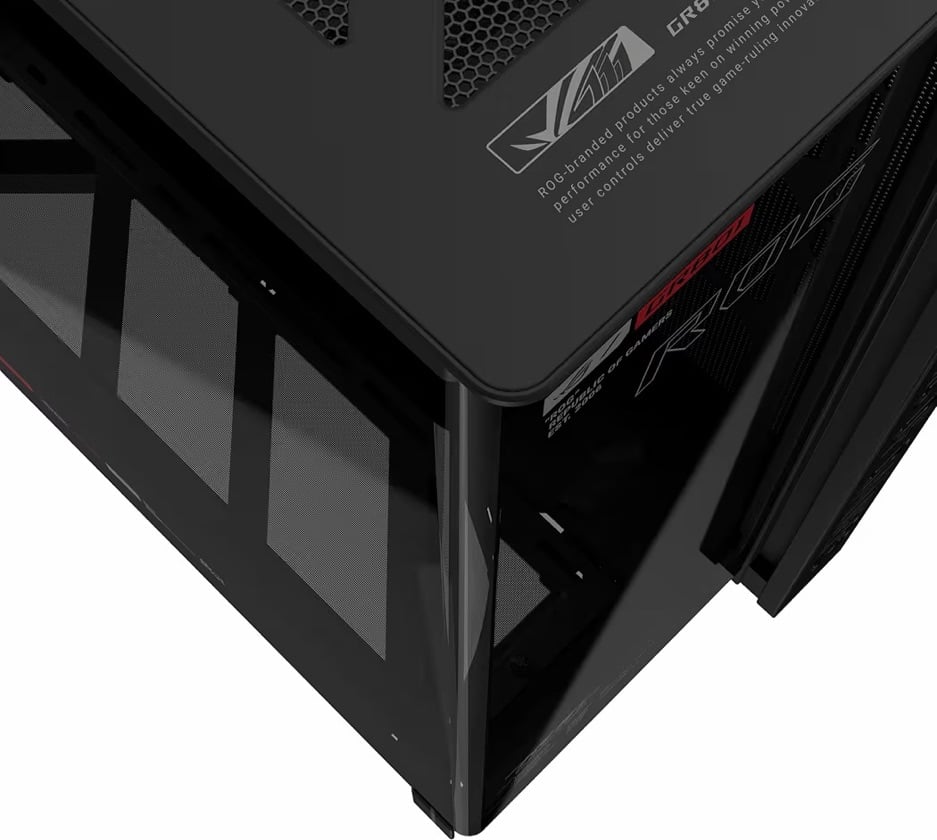 Case ASUS ROG Cronox Gaming EATX Curved Tempered-Glass Panel, BTF, 9.2-Inch Screen, Black